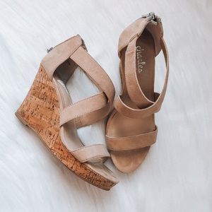 Nude Cork Wedges